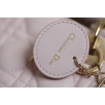 Lady pink vine checkered lacquered GR original sheepskin mini Three compartments